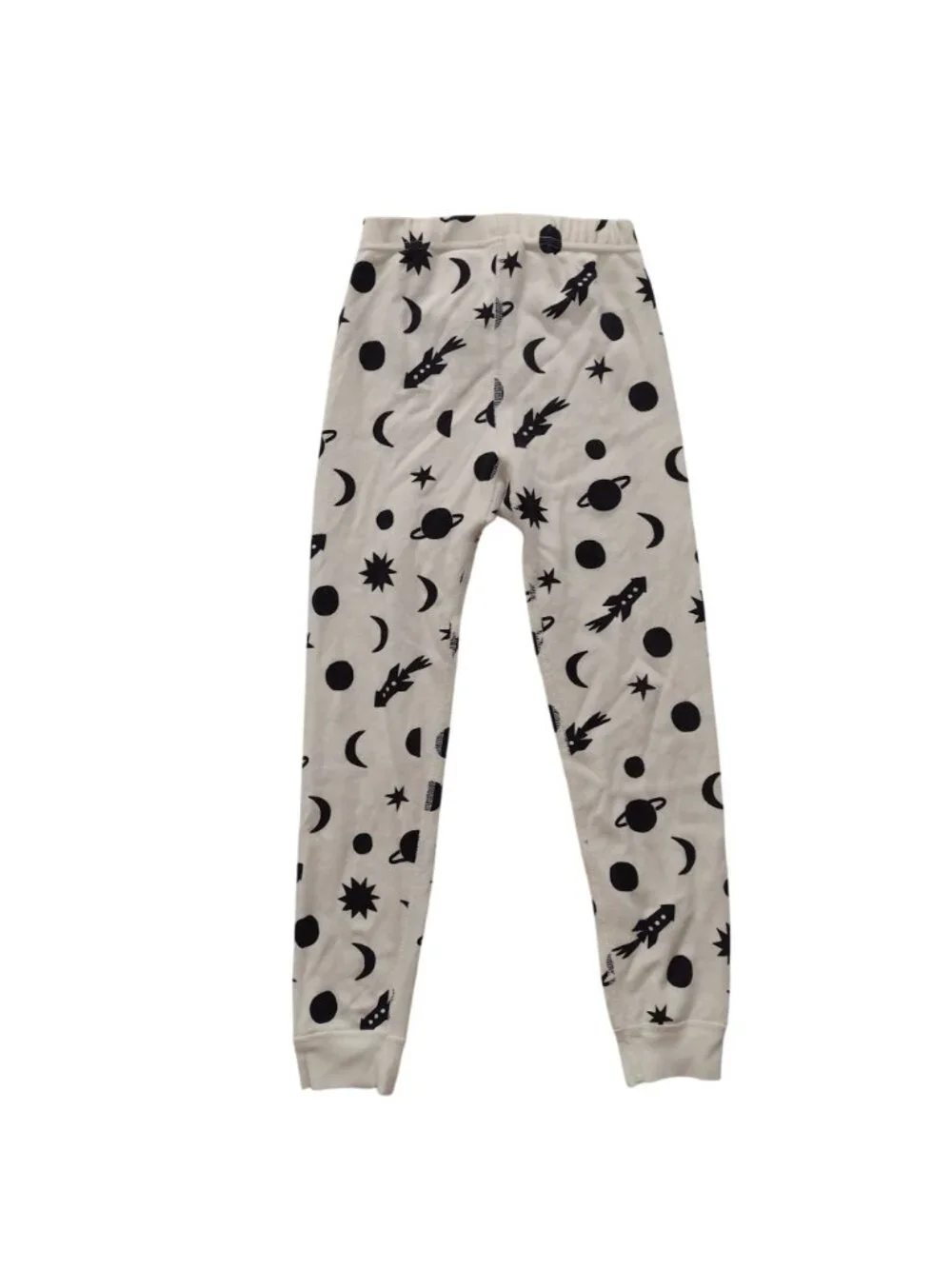 Hanna Andersson Kids Pajamas 6-7 Outer Space Print Organic Cotton Long Johns